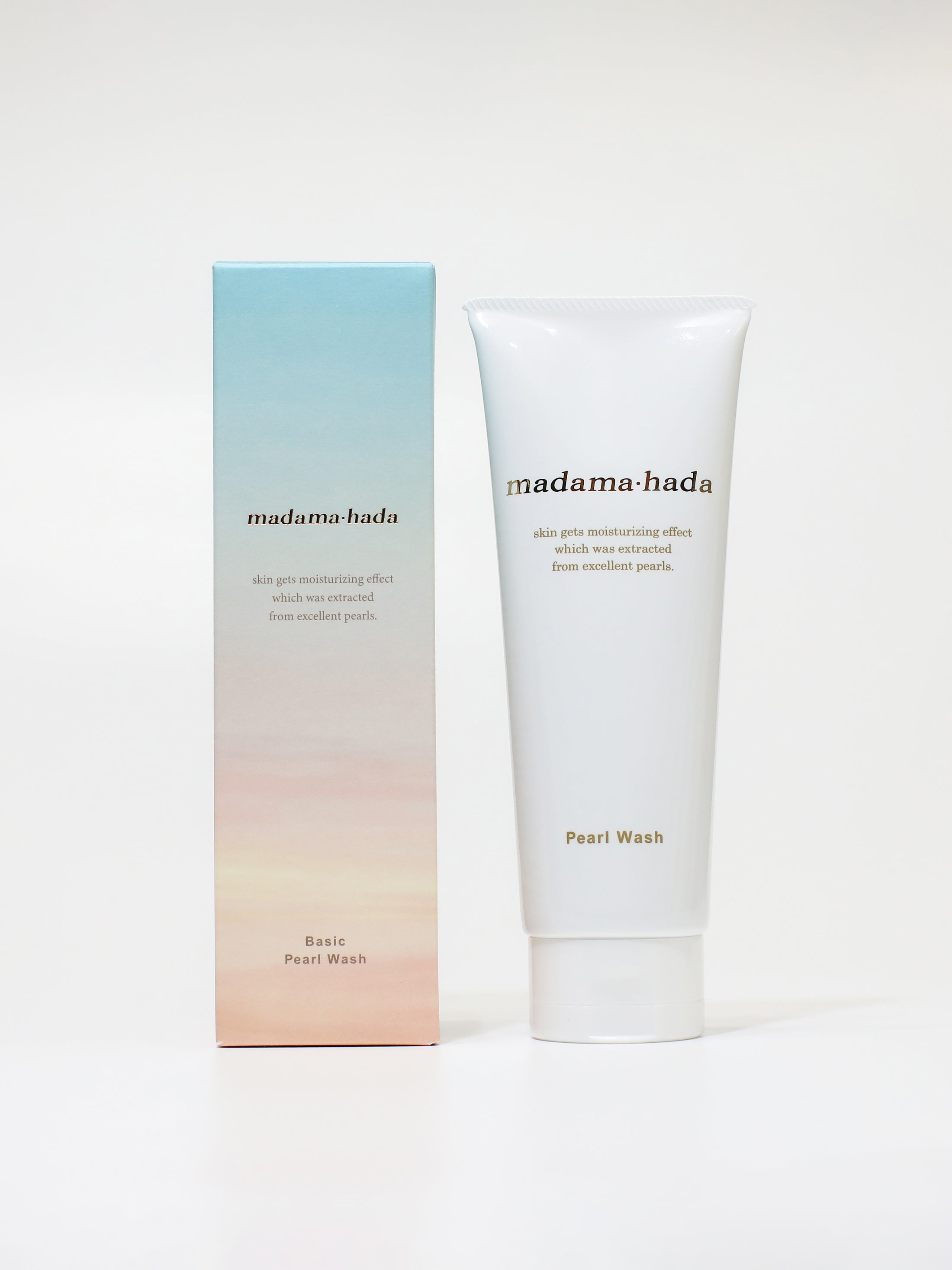 madama・hadaパールウォッシュの商品と外箱の画像